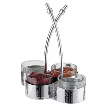 Менажница для сервировки на 4 емкости MACO SS-4453 8x21,5см