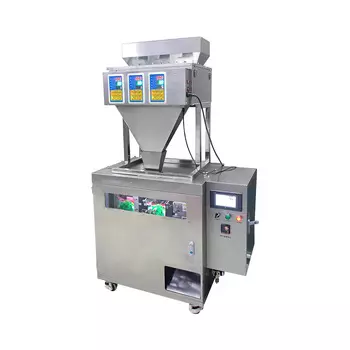 Мини дой-пак линия с весовым дозатором Hualian Machinery HLDX-100 для пакетов с зип-локом