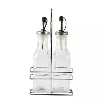 Набор для масла и уксуса 2 предм. 275мл h=25см на подставке Resto (Китай) | EGLDR81001