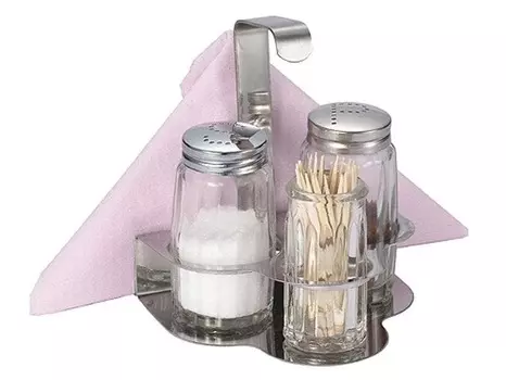 Набор для специй 2 предмета + салфетница, стаканчик для зубочисток Resto (Китай) | 358