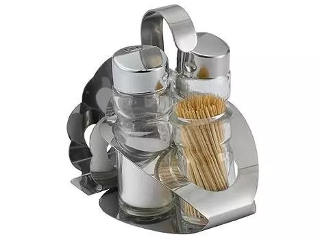 Набор для специй 2 предмета + салфетница, стаканчик для зубочисток Спайс Resto (Китай) | 419А