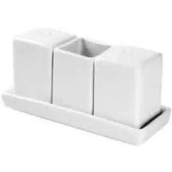 Набор для специй 3 предмета белый фарфор P.L. Proff Cuisine | F0598-5.25