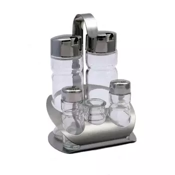 Набор для специй 4 предмета + стаканчик для зубочисток Спайс (2х160мл, 2х35мл) Resto (Китай) | 418