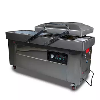 Напольная двухкамерная вакуум-упаковочная машина Hualian Machinery DZQ-700/2SB (нерж , газ)