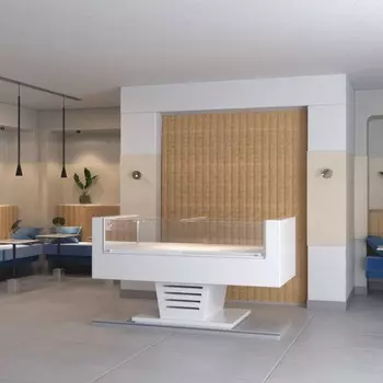 Напольная горизонтальная кондитерская витрина Finist Royal R-20