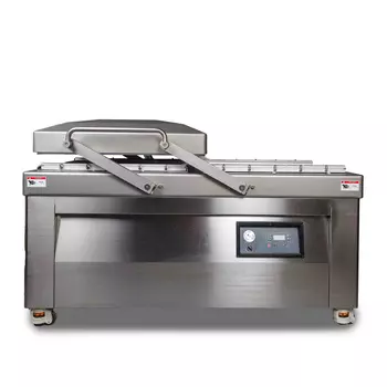 Напольный вакуумный упаковщик Hualian Machinery HVC-720S/2B-G (нерж., газ, обрезка, эл панель)