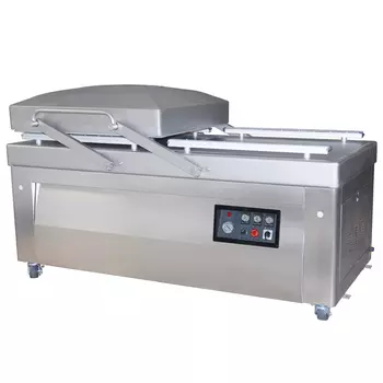 Напольный вакуумный упаковщик Hualian Machinery HVC-820S/2B-G (нерж., газ, обрезка)