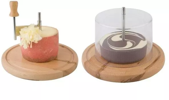 Нож для твердых сыров и шоколада d=22см на деревянной подставке с крышкой APS | 50002