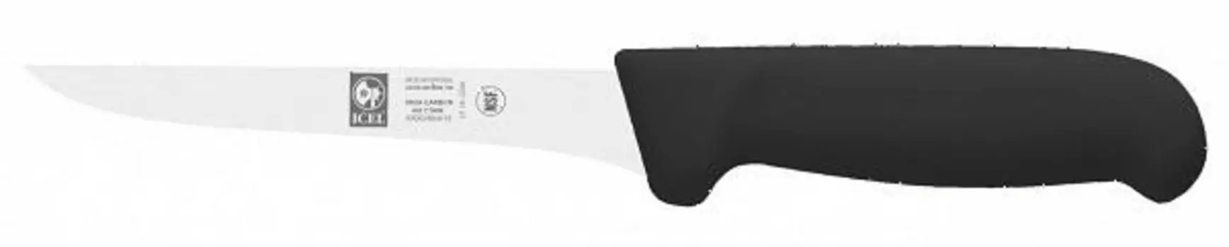 Нож обвалочный 150/270мм изогнутый черный Poly Icel | 24100.3918000.150