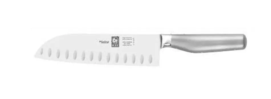 Нож японский Santoku 180/300мм с бороздками, кованый PLATINA Icel | 25100.PT85000.180