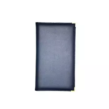 Папка-карта вин 32,5*18,5см кож.зам.-шелк синяя съемные файлы Resto (Россия) | 322