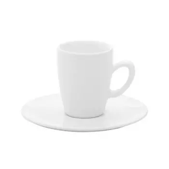 Пара кофейная Oxford E07V/E06W-9001 (чашка высокая 75мл и блюдце 12см)
