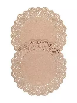 Подкладка кружевная бум. d=14см (100 шт/уп) Крафт Resto (Китай)