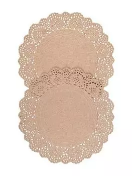 Подкладка кружевная бум. d=21,5см (100 шт/уп) Крафт Resto (Китай)