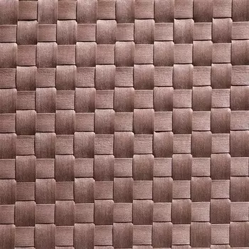 Подкладка сервировочная 45*33см широкое плетение, коричневая, пвх APS | 60003