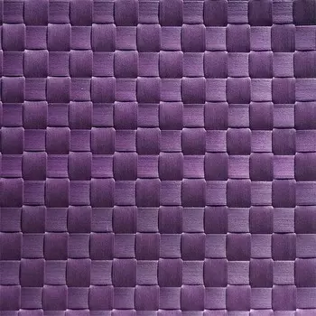 Подкладка сервировочная 45*33см широкое плетение сливовая, пвх APS | 60030