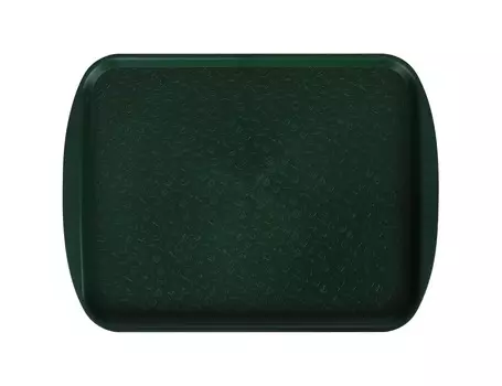 Поднос столовый 415х305 мм с ручками темно-зеленый