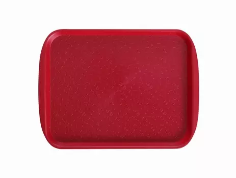 Поднос столовый 415х305 мм с ручками вишневый