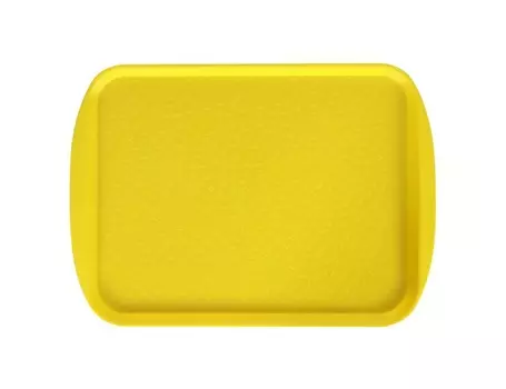 Поднос столовый 415х305 мм с ручками желтый