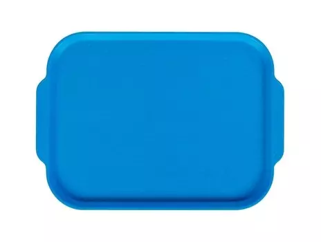 Поднос столовый 450х355 мм с ручками голубой