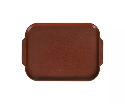 Поднос столовый 450х355 мм с ручками коричневый