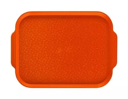 Поднос столовый 450х355 мм с ручками оранжевый