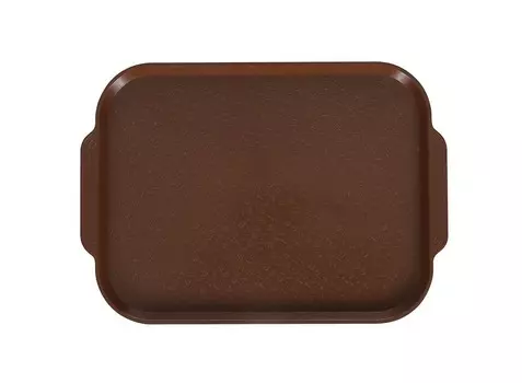 Поднос столовый 450х355 мм с ручками светло-коричневый