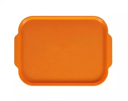 Поднос столовый 450х355 мм с ручками светло-оранжевый