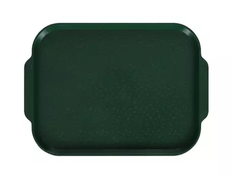 Поднос столовый 450х355 мм с ручками темно-зеленый