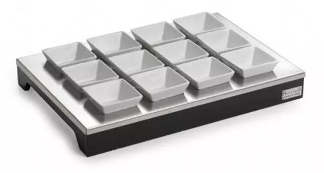 Подставка 46х32х5,5см + 12 салатников, дерево венге + нерж Pinti Pintinox 51270212