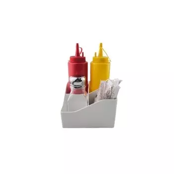 Подставка барная для специй 118*118*70мм на 4 предмета, белая MGSteel | 1749