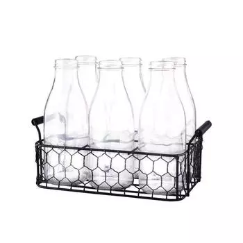 Подставка для переноски бутылок 24х16см 6 ячеек 8х7,5см металл P.L. Proff Cuisine | 99160