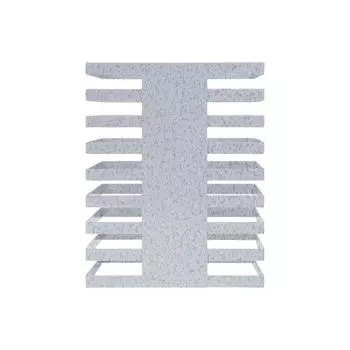 Подставка-куб фуршетная Luxstahl 300х300х380мм серебро с белым