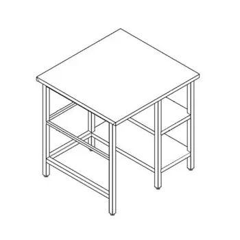 Подставка под печь для пиццы WLBake ПП1 (WellPizza STRT с нишей для тестомеса)