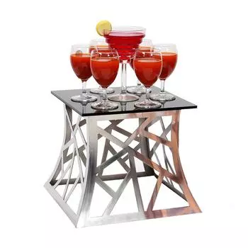 Подставка стойка для блюда для подачи 30х30х24,5 см. нерж P.L. Proff Cuisine | RR04