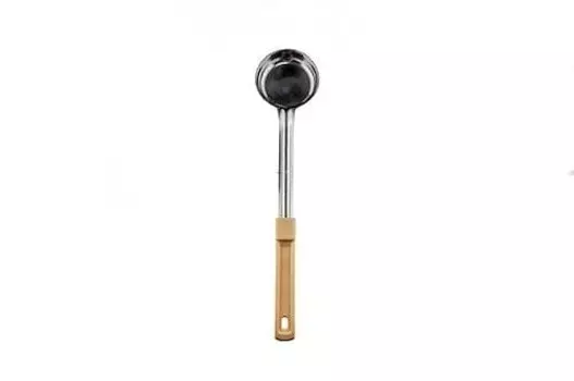 Половник 0,09л L ручки 27см d=7,5см нерж. плоское дно с пластик. ручкой бежевый MGSteel | FPS3