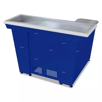 Прилавок кассовый Марихолодмаш КБ-1,5-1Н синий