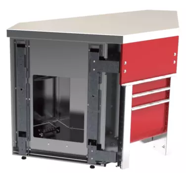 Прилавок нейтральный внутренний угловой 90 градусов Челябторгтехника «Refettorio Case» RU20A90