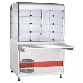 Прилавок-витрина холодильный ABAT «Аста» ПВВ(Н)-70КМ-С-НШ
