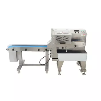 Промышленный слайсер с отводящим транспортером Hualian Machinery HLQPJ-304XL