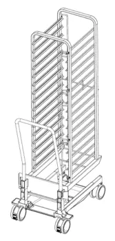 Рама с направляющими тип 20-1/1 16 уровней Rational 60.21.288