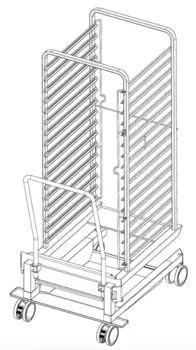 Рама с направляющими тип 20-2/1 20 уровней загрузки Rational 60.22.368