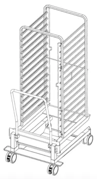 Рама с направляющими тип 20-2/1 15 уровней Rational 60.22.394