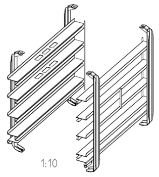 Рама стандарт «Пекарь» (400х600 мм) тип 6-1/1 комбинированная с 1/1 GN Rational 60.61.642