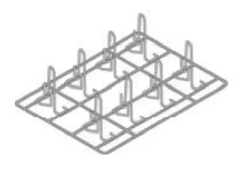 Решетка Rational Superspike для цыплят и уток 1/2 GN (325х265 мм) 4 штыря 6035.1015