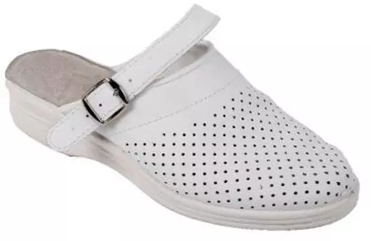 Сабо женские Resto белые из искусственной кожи