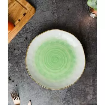 Салатник 450мл d 21,5см h3,8см зеленый фарфор "The Sun Eco" P.L. Proff Cuisine | 170631