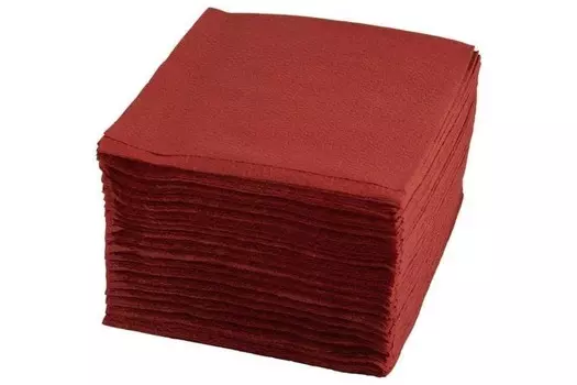 Салфетки 24*24см бордовые 1-сл (400 лист/уп) Resto (Россия) | 1760