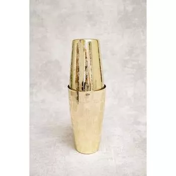 Шейкер 0,75 л Бостон нерж золото с рисунком "Графити-3" Barbossa | CTSK0027-GP