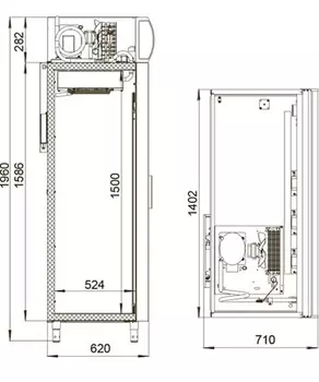 Шкаф холодильный Polair DV110S (R290) (1104245d)